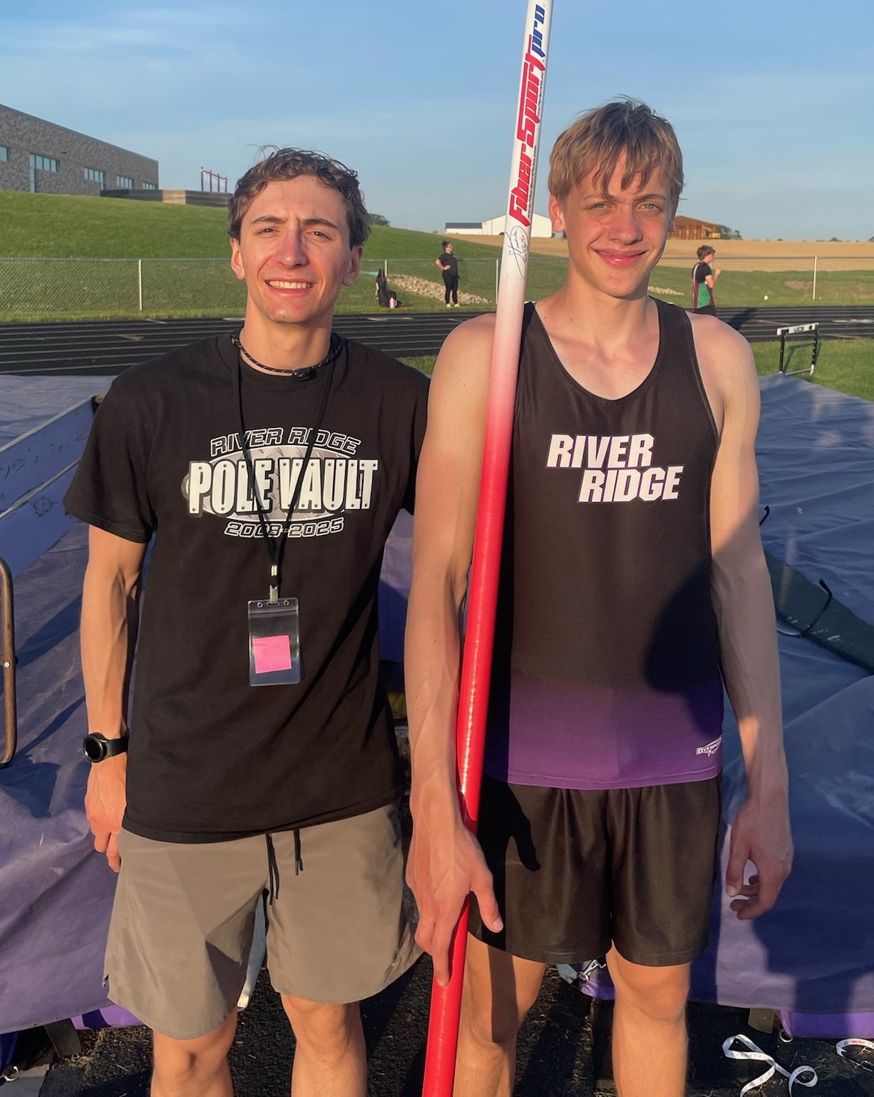 Seth coaching pole vault